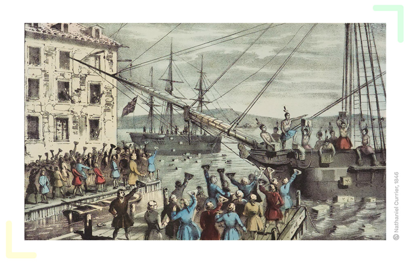 Geschichte; USA; 1. Sek / Bez / Real; Amerikanische Revolution: Boston Tea Party und Unabhängigkeit