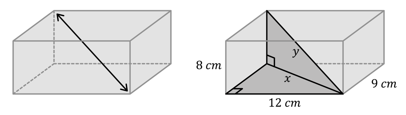 Mathematik; Anwendung des Pythagoras; 2. Sek / Bez / Real; Satz des Pythagoras im Raum