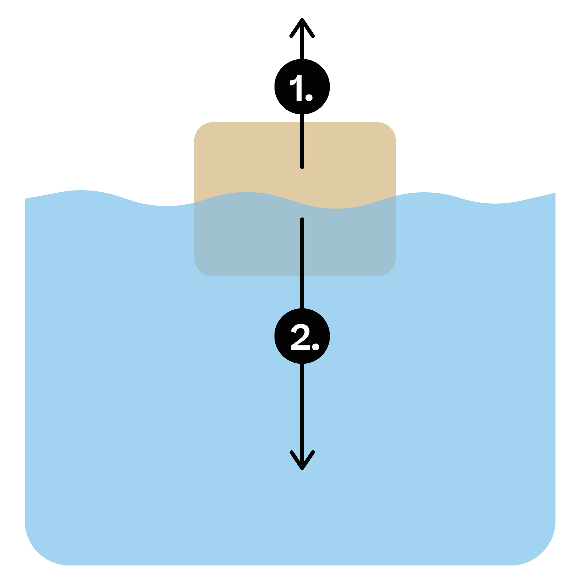 Upthrust and pressure - Physics : Explanation & Exercises - evulpo