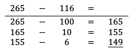 Mathématiques; Opérations; 5ème Harmos; Soustraction jusqu'à 3 chiffres