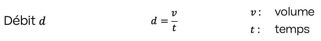 Mathématiques; Unités de mesure; 10e Harmos / CO; Débit : formule et conversions