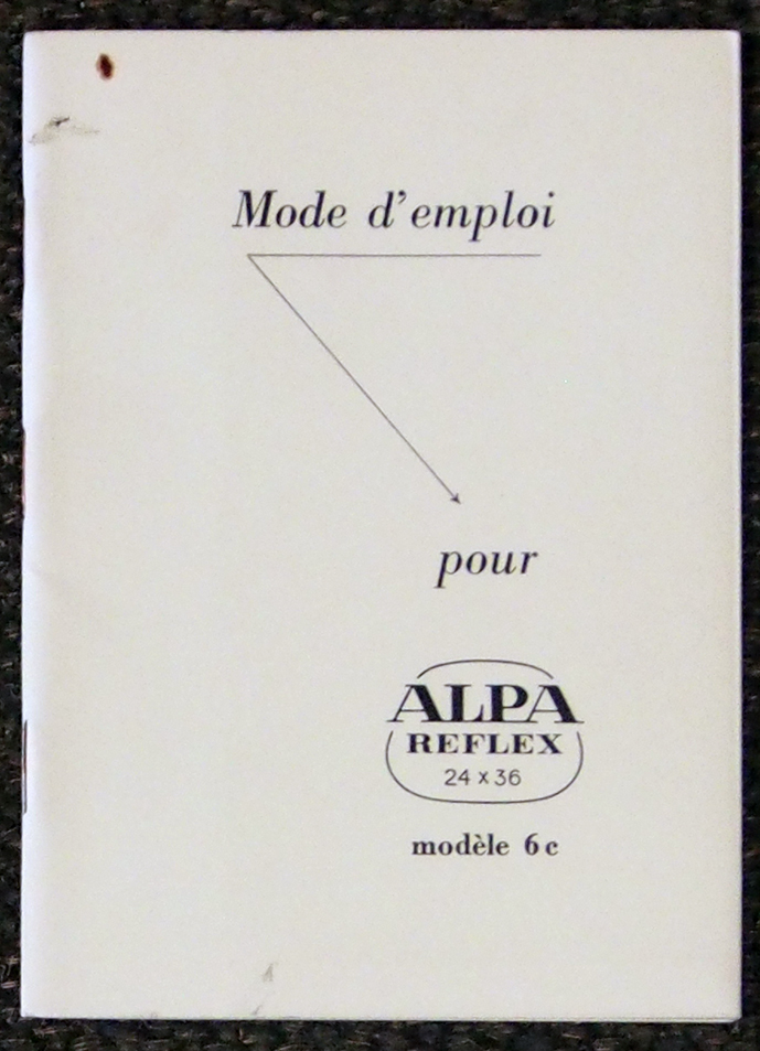 Alpa  6e istruzioni in francese