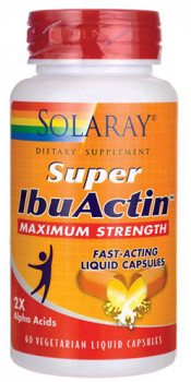 Solaray Super IbuActin Maximum Strength (60 Liquid Vegetarian Capsules)