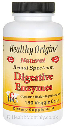 Healthy Origins Digestive Enzymes Broad Spectrum 180 Vegetarian Capsules 40 38