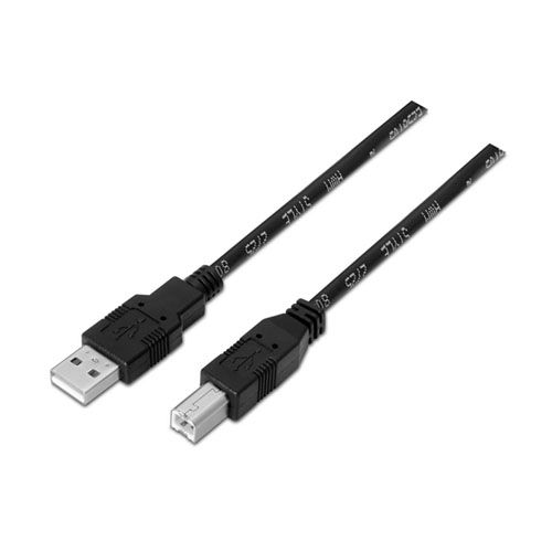 Cable USB 2.0. Tipo A/M B/M. Negro. 1.8m.