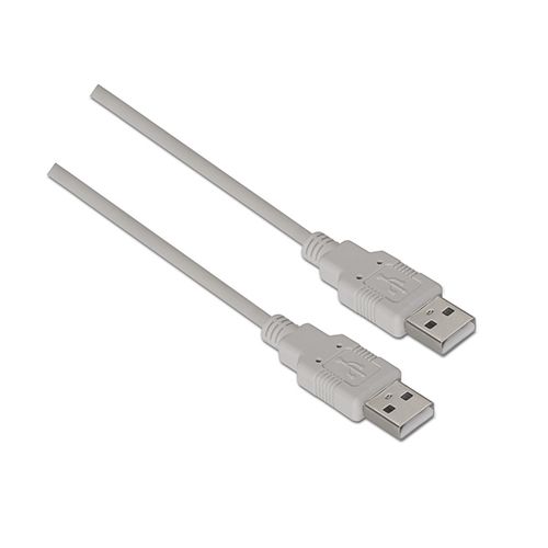 Cable USB 2.0. tipo A/M-A/M. Gris. 2.0m
