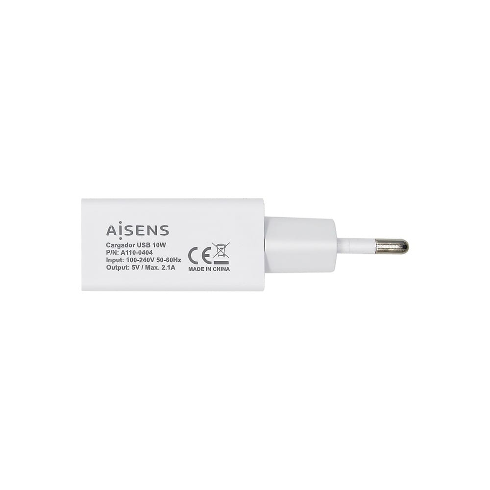 Cargador USB 10W. 5V/2A. Blanco