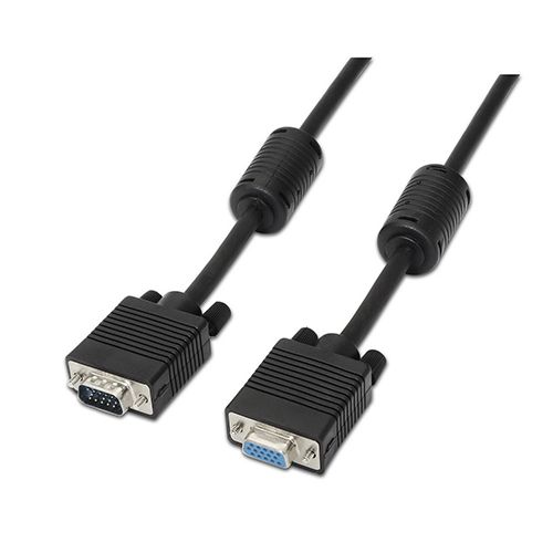 Cable SVGA con ferrita. HDB15/M-HDB15/H. negro. 1.8m