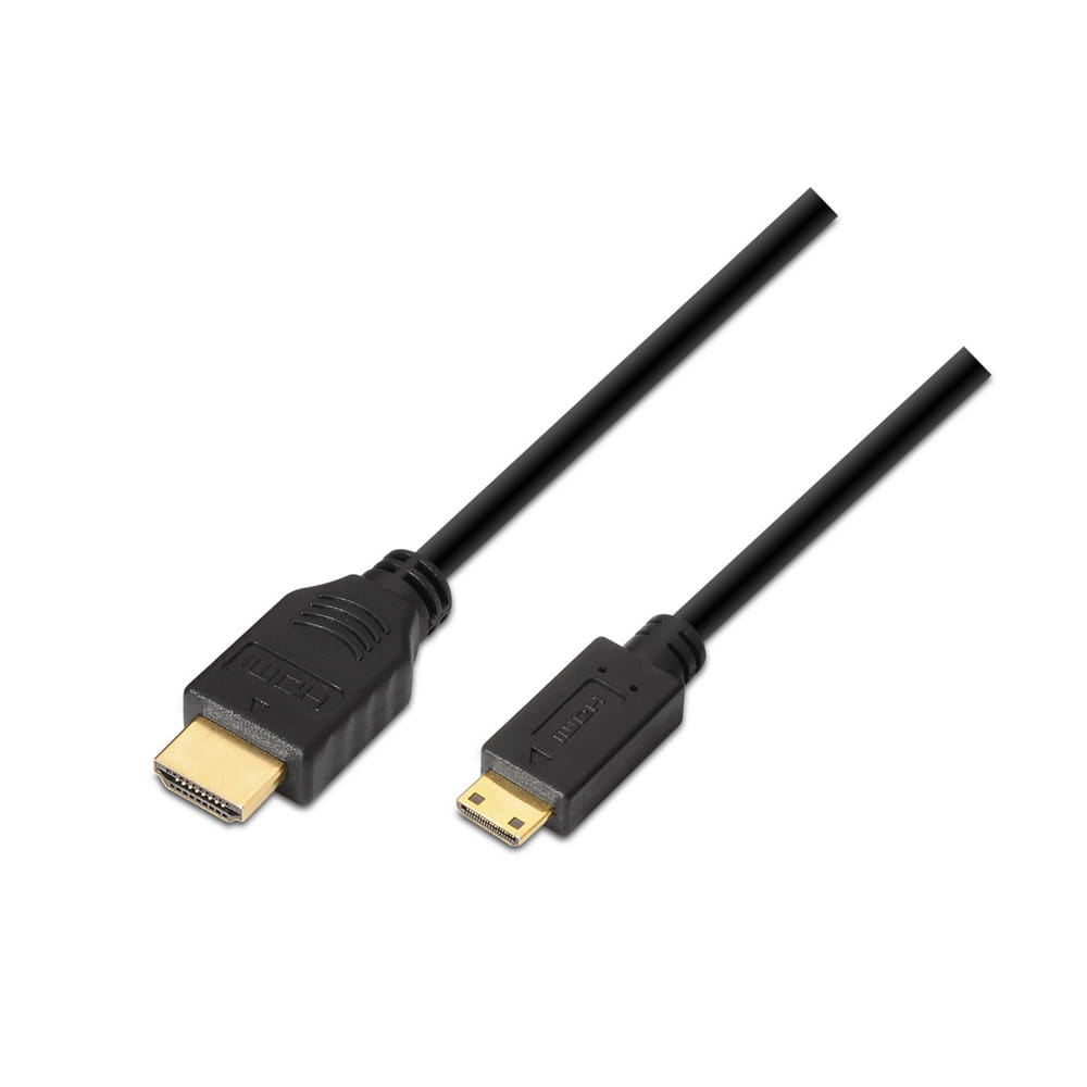 Cable HDMI alta velocidad/HEC. Tipo A-Macho / C-Macho. Negro. 1.8m.