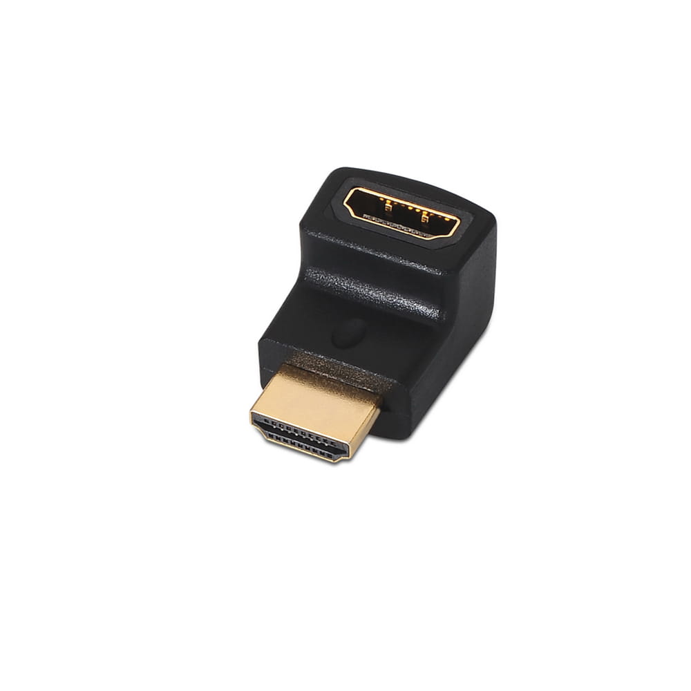 Adaptador HDMI acodado. Tipo A-Hembra / A-Macho.
