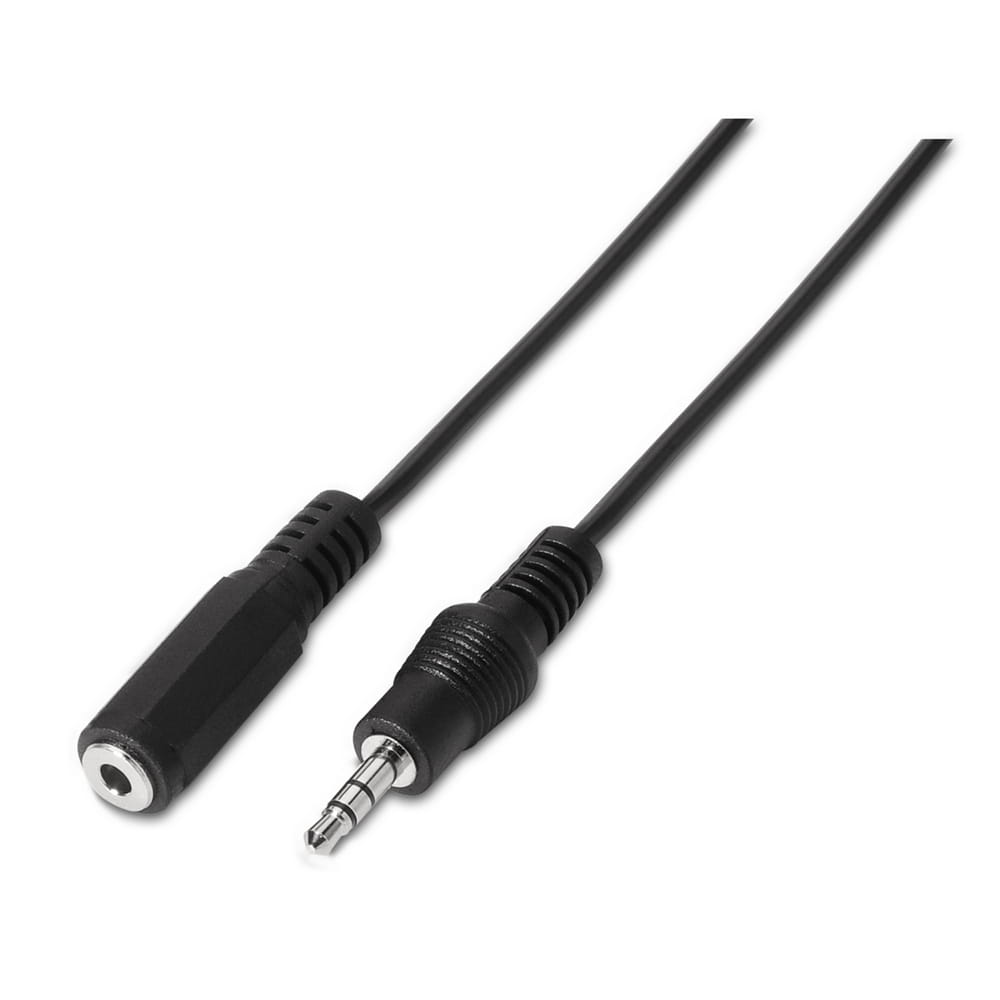 Cable audio Estéreo. Tipo Jack 3.5-Macho / Jack 3.5-Hembra. 3m.