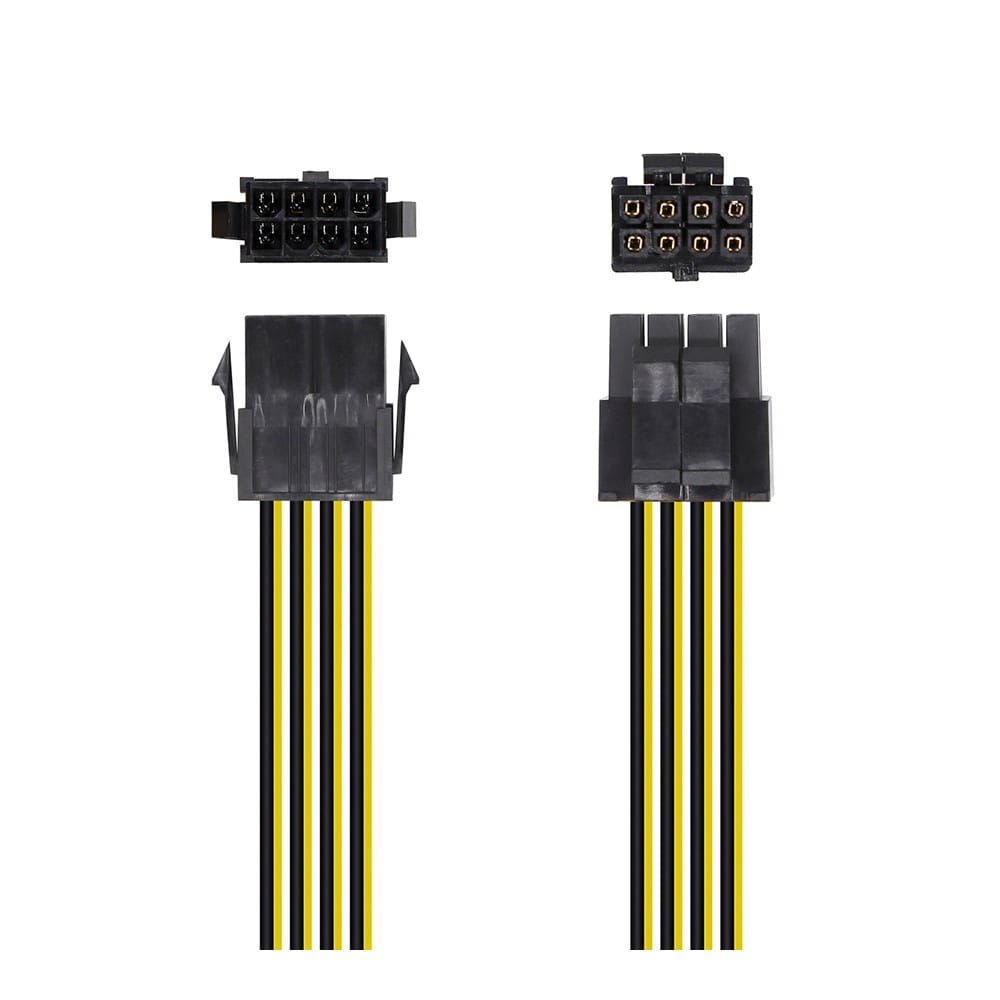 Cable alimentación. 8 Pin/H-4+4 Pin/M. 30cm
