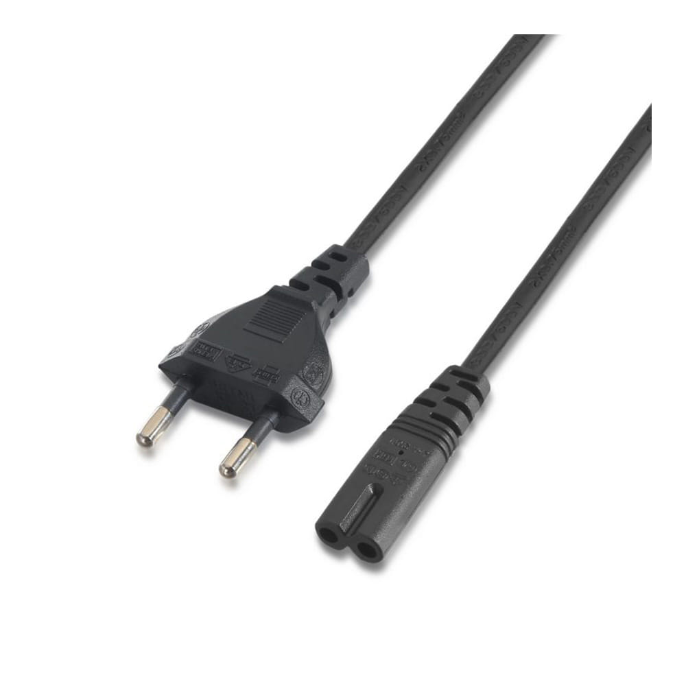 Cable alimentación forma 8. CEE7/M - C7/H. 1.5m.