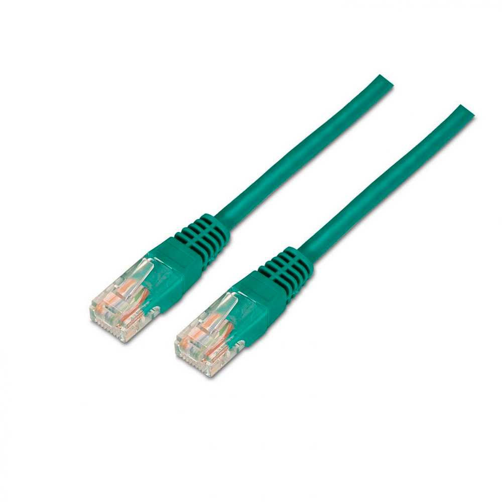 Cable de red RJ45 Cat.5e UTP AWG24. Verde. 1 metros