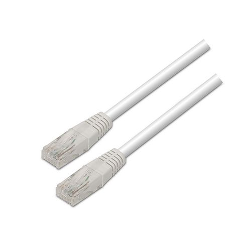 Cable de red RJ45 Cat.5e UTP AWG24. blanco. 0.5 metros