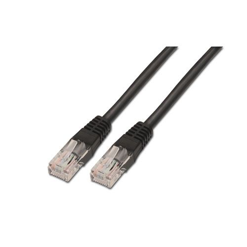 Cable de red RJ45 Cat.5e UTP AWG24. Negro. 50cm.