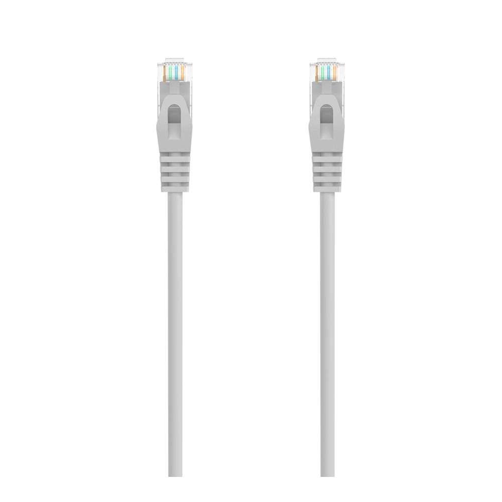 Cable de red RJ45 LSZH Cat.6A UTP AWG24. Gris. 30cm.