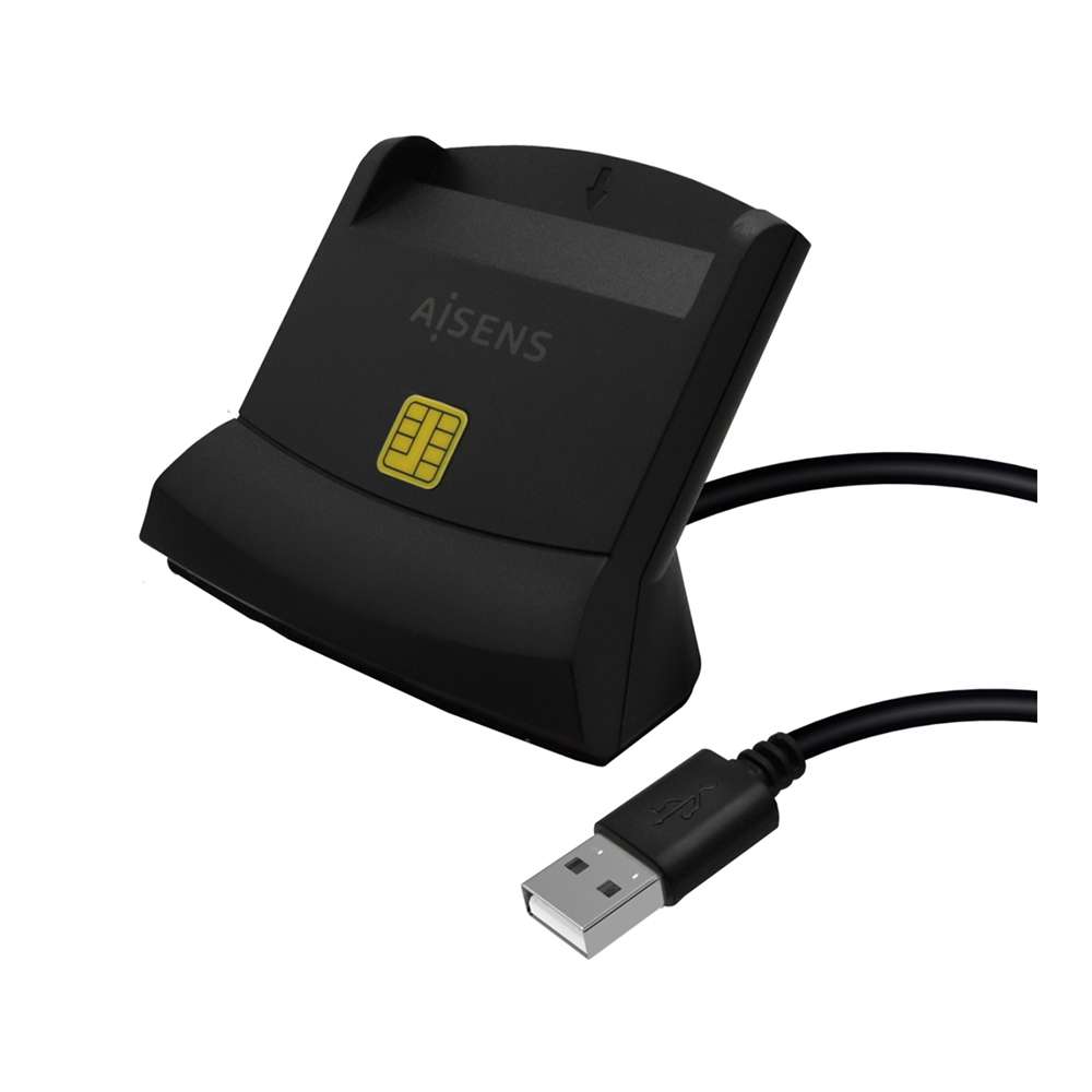 Aisens ASCR-SN05-BK. Lector de Tarjeta Inteligente DNI. Negro
