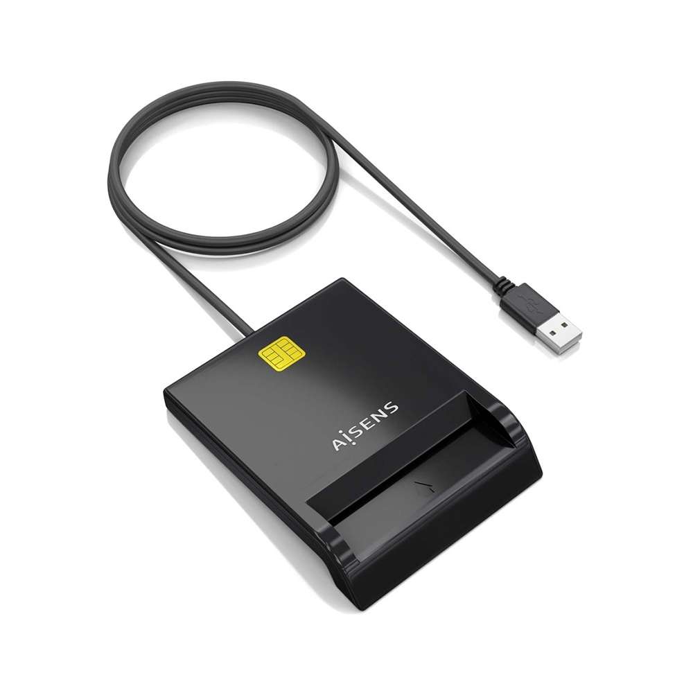Aisens ASCR-SN06-BK. Lector de Tarjeta Inteligente DNI. Negro
