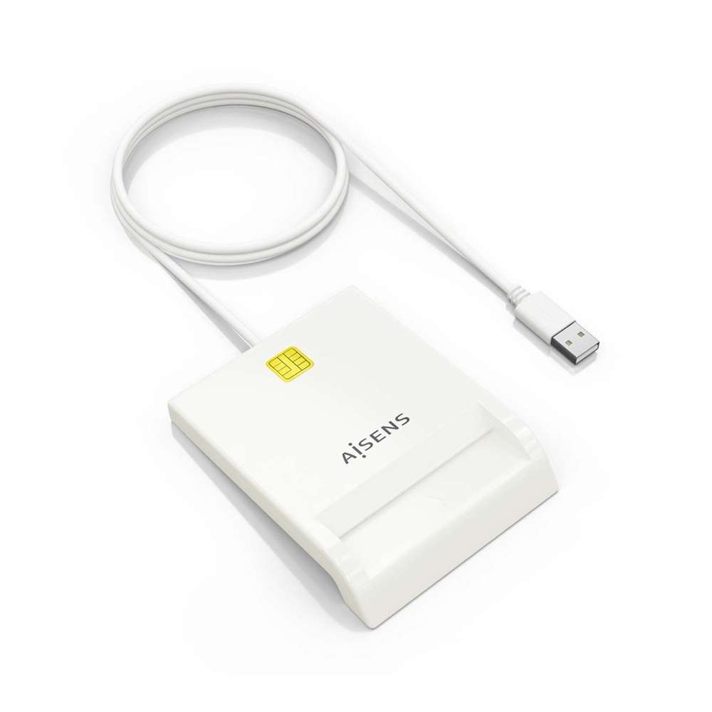Aisens ASCR-SN07-W. Lector de Tarjeta Inteligente DNI. Blanco