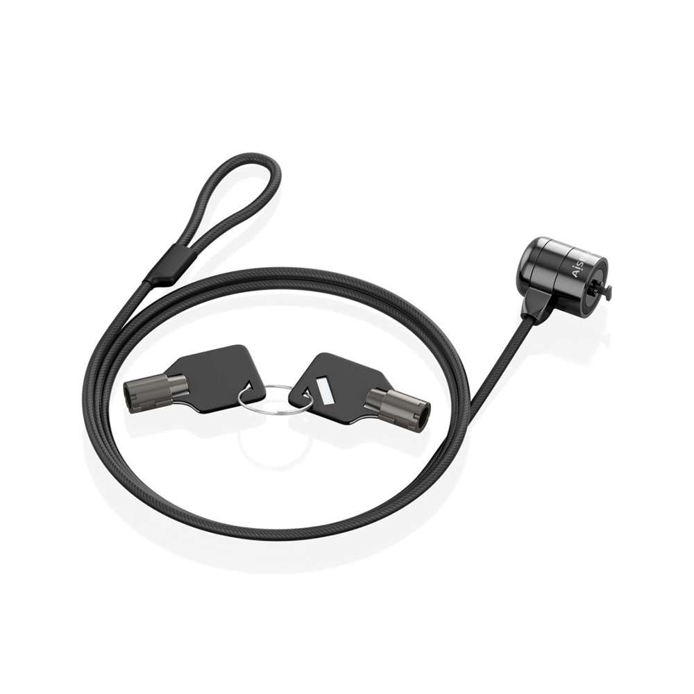 Aisens ASLK-D40K04-BK. Cable de seguridad con cerradura de llave.