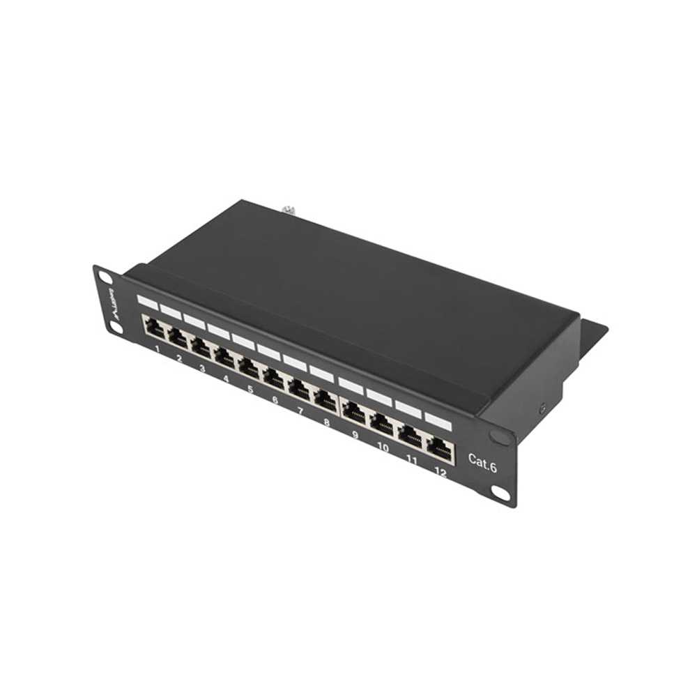 Lanberg PPF6-9012-B. Patch Panel 12 puertos 1U 10" Cat. 6