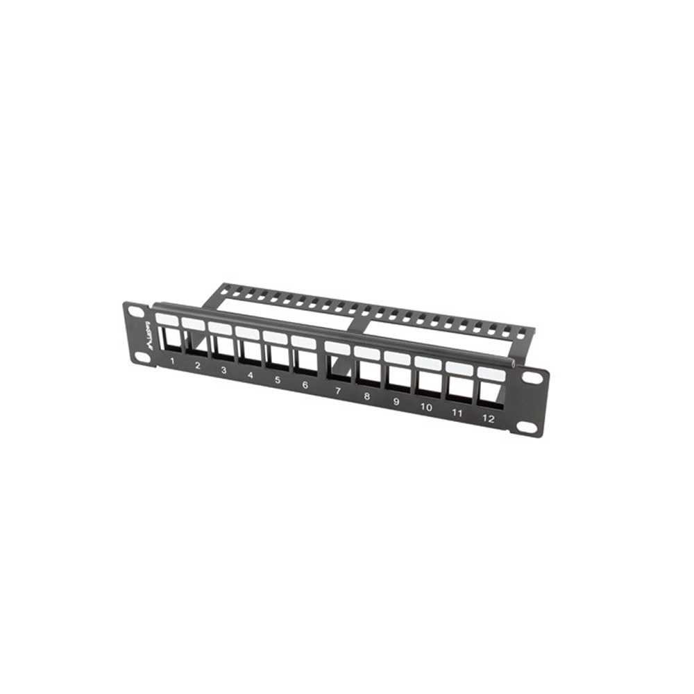 Lanberg PPKS-9112-B. Patch Panel 12 puertos 1U 10"