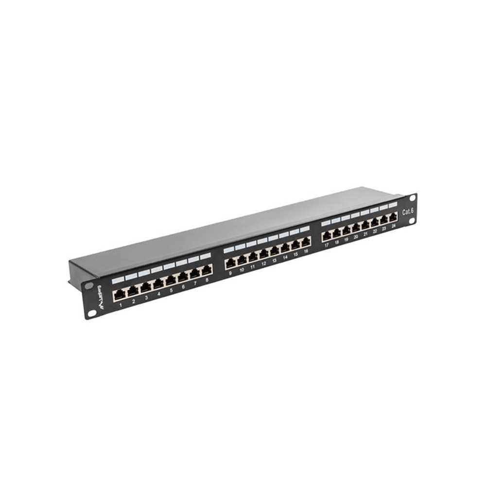 Lanberg PPS6-1024-B. Patch Panel 24 puertos 1U 19" Cat. 6