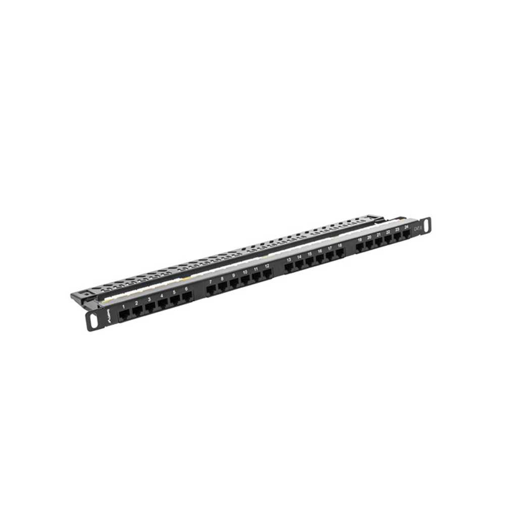 Lanberg PPU6-0024-B. Patch Panel 24 puertos 0.5U 19" Cat. 6