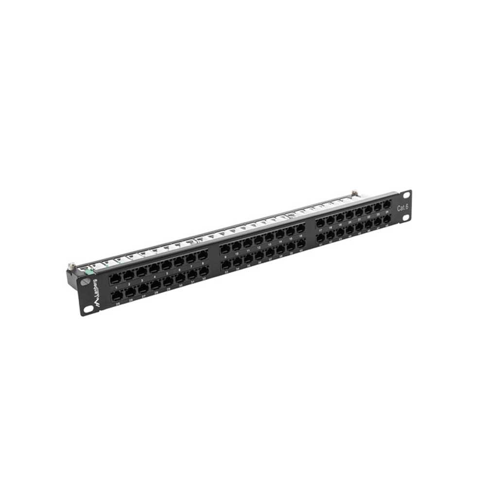 Lanberg PPU6-1048-B. Patch Panel 48 puertos 1U 19" Cat. 6