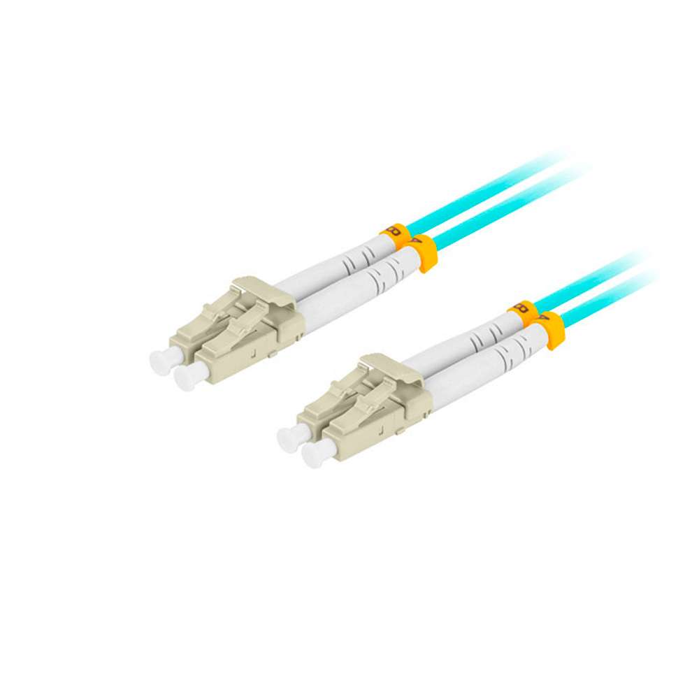 Cable Fibra Óptica LC/UPC a LC/UPC Dúplex 50/125 OM3. 2m. Azul.