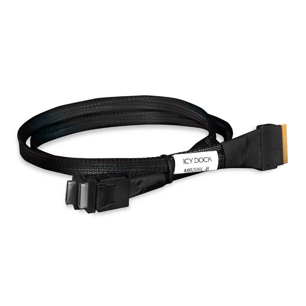 Icy Dock MB206L-B. Cable Slim SAS SFF-8654 a SFF-8611. 0.5m.