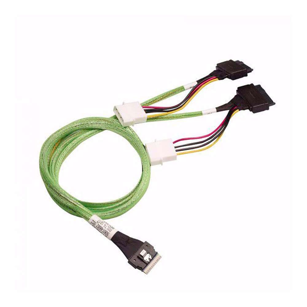 Broadcom 05-60005-00. Cable Slim SAS SFF-8654 a 2x U.2 SFF-8639. 1 m.