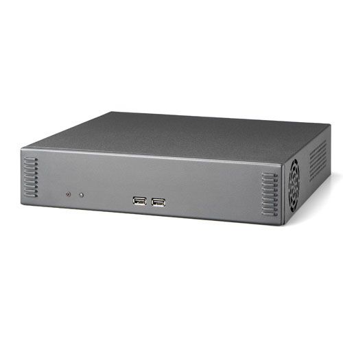 Morex 2756 Negra con riser card y ACDC 80W. Mini-ITX