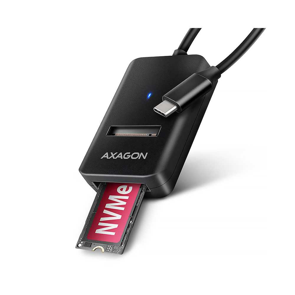 Axagon ADM2-CM. Adaptador USB-C a M.2 NVMe/SATA