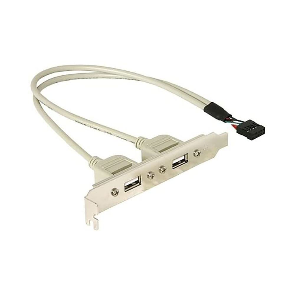 Delock 7100. Bracket con 2 salidas USB 2.0