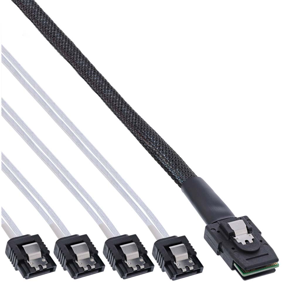 InLine 27620A. Cable Mini-SAS SFF-8087 a 4x SATA. 0.75m.