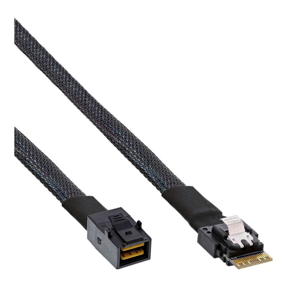 Inline 27643A. Cable Slim SAS SFF-8654 a Mini SAS HD SFF-8643. 0.5m.