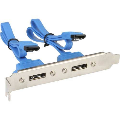 Inline 27904. Bracket con dos salidas eSATA desde 2 conectores SATA