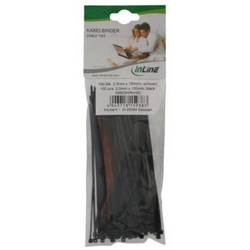 Bolsa 100 bridas negras 200mm(largo)x4,8mm(ancho)
