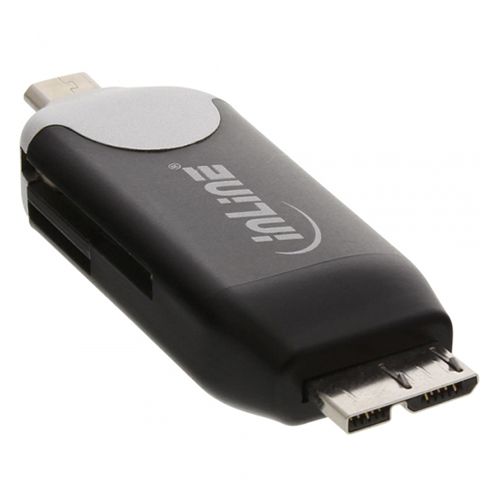 Inline 66779B. Lector de tarjetas SD/MicroSD. USB-Micro-USB OTG
