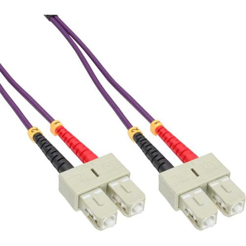 Cable Duplex fibra óptica OM4 50/125 micras. SC/SC. 1 metro.