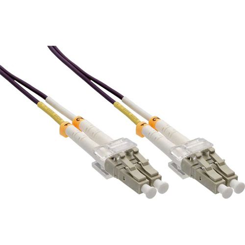 Cable Duplex fibra óptica OM4 50/125 micras. LC/LC. 1 metro.