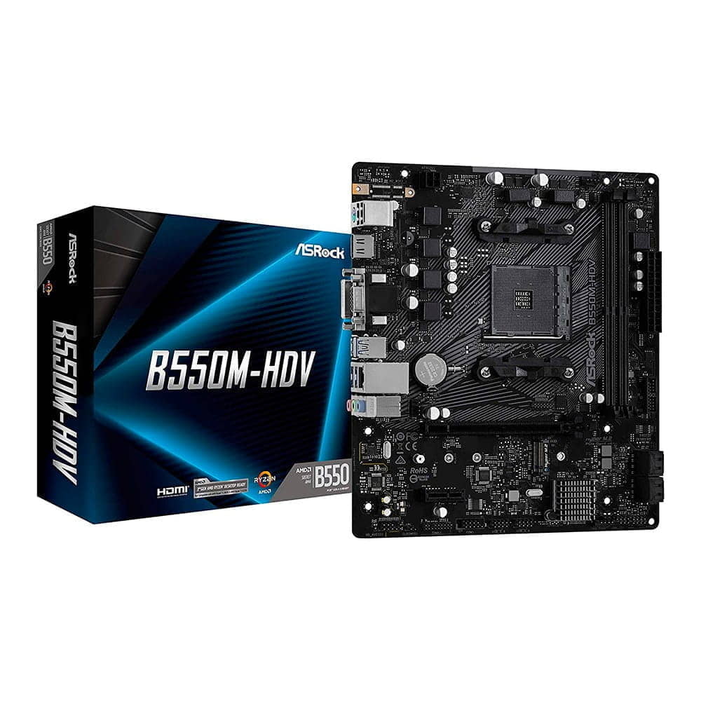 Asrock B550M-HDV. Socket AM4. Micro-ATX. - DDR4