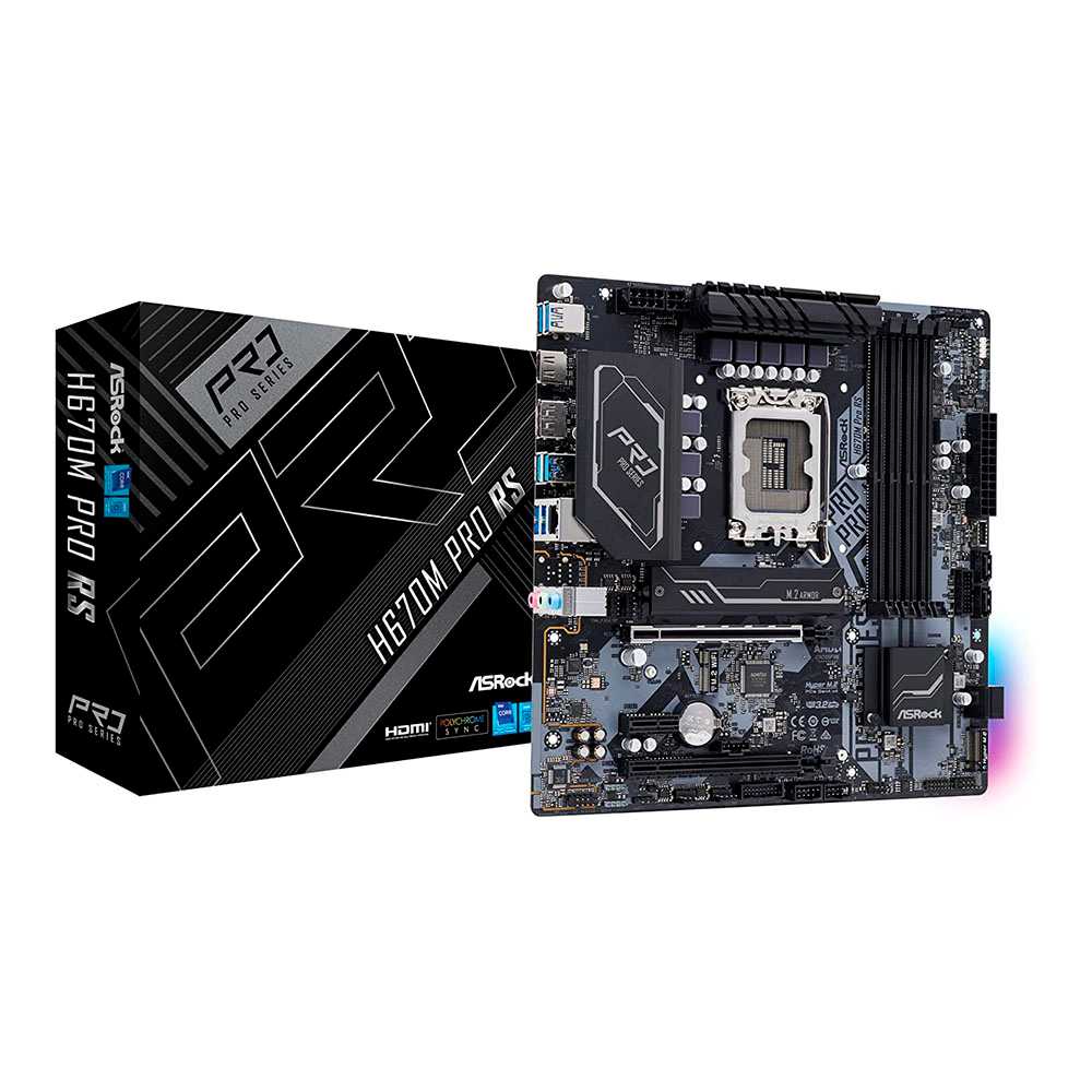 Asrock H670M Pro RS. Socket 1700. Micro-ATX. - DDR4