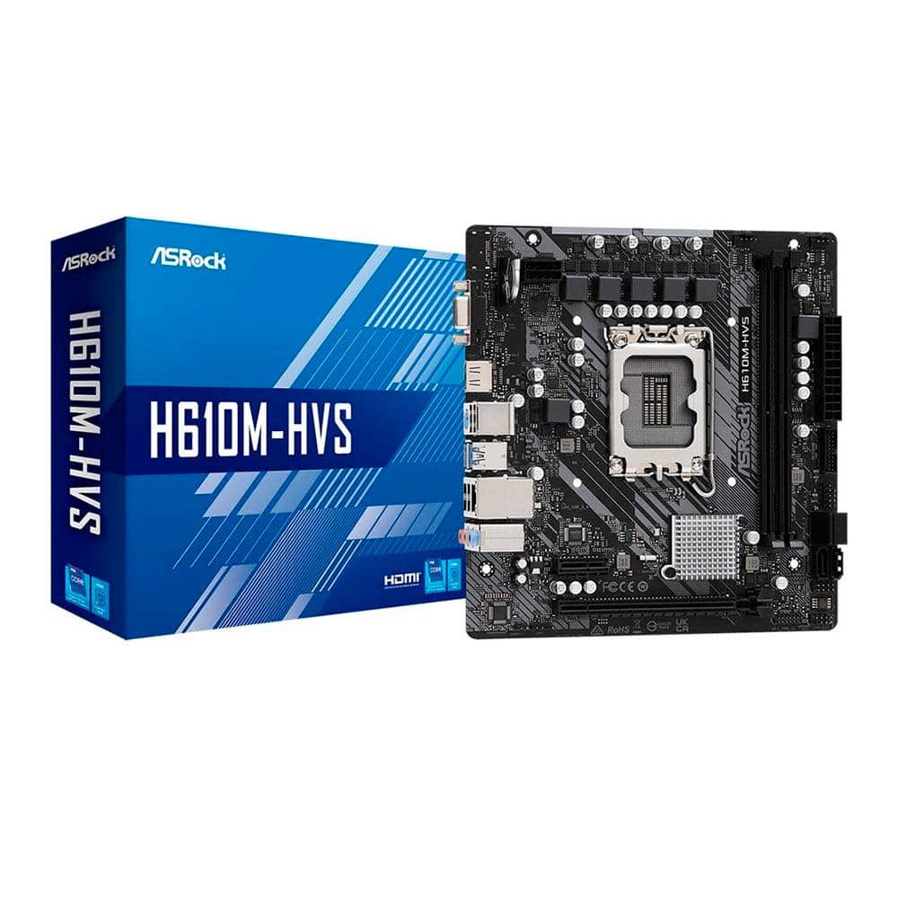 Asrock H610M-HVS. Socket 1700. Micro-ATX. - DDR4
