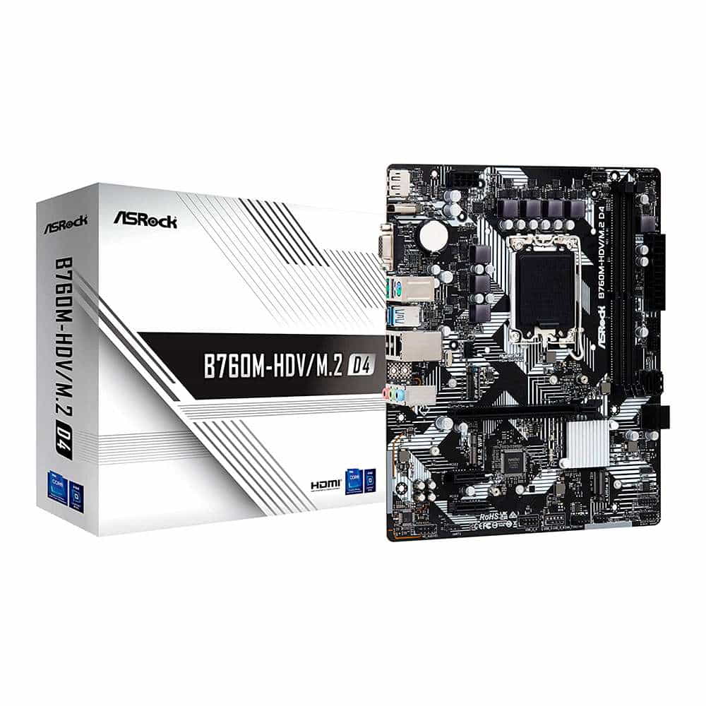 Asrock B760M-HDV/M2 DDR4. Socket 1700. Micro-ATX. - DDR4