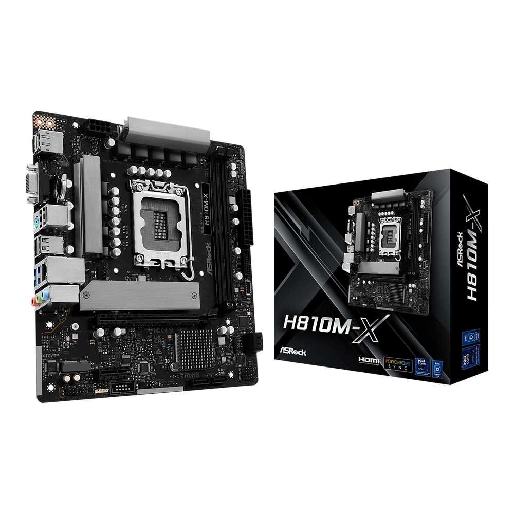 Asrock H810M-X. Socket 1851. Micro-ATX - DDR5