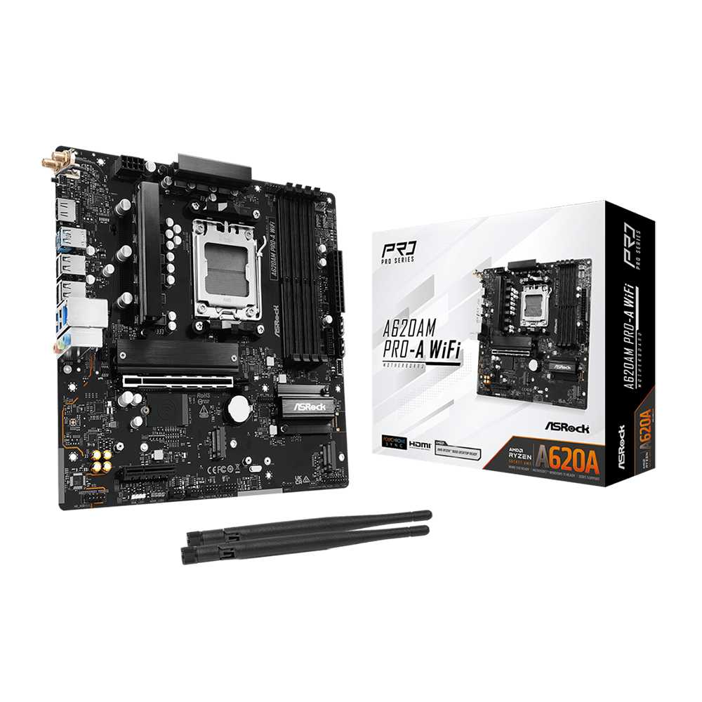 Asrock A620AM Pro-A WiFi. Socket AM5. Micro-ATX - DDR5