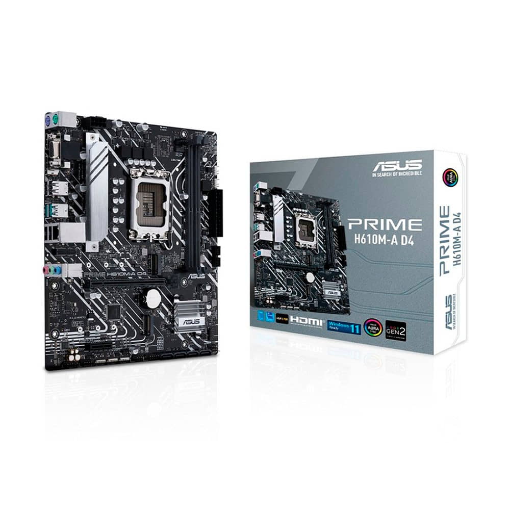 Asus Prime H610M-A DDR4 CSM. Socket 1700. Micro-ATX. - DDR4
